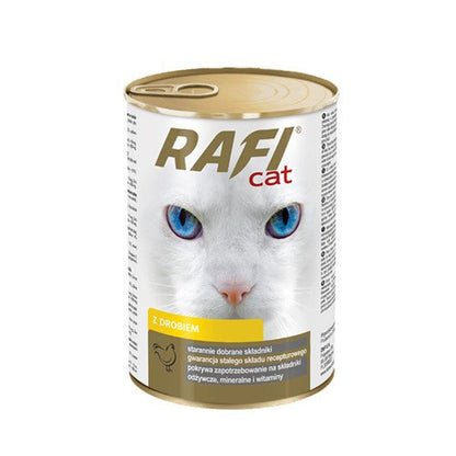 24x Karma mokra dla kota RAFI z drobiem 415 g