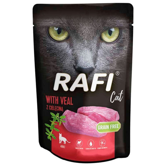 Karma dla kota moka RAFI cielęcina 100 g saszetka dobrej jakości 
