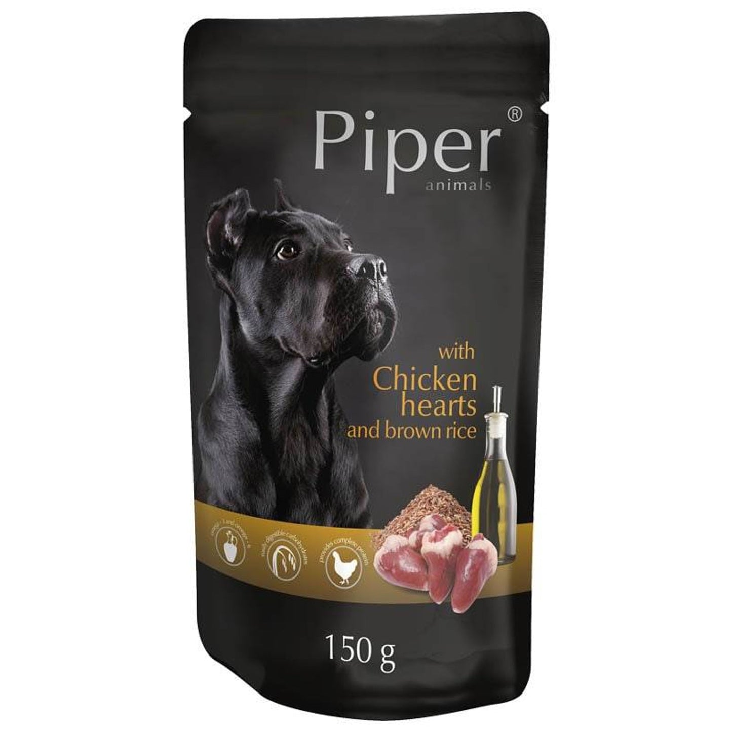 Karma mokra dla psa PIPER z sercami kurcząt i brązowym ryżem 150g