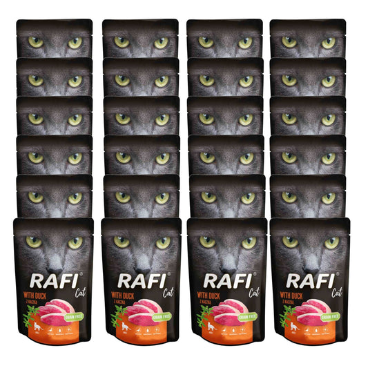 Mokra karma dla kota RAFI zestaw 24 x 100 g kaczka