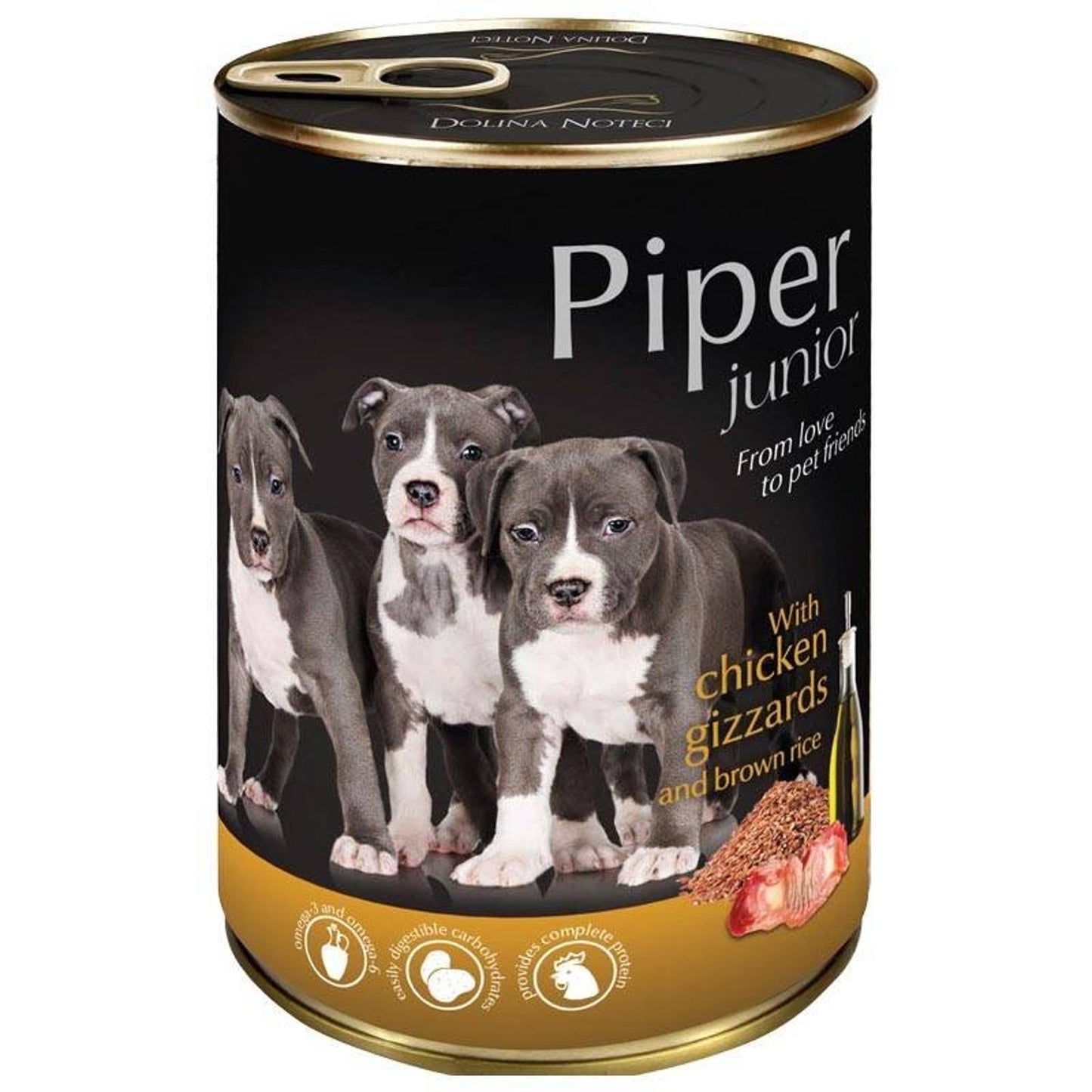 Karma mokra dla psa PIPER JUNIOR z żołądkami kurczaka i ryżem 400g